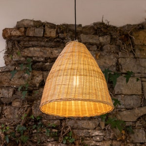 Altus Small Natural Rattan Pendant Light 15.7&#39;&#39; (40cm) IP20 / IP65