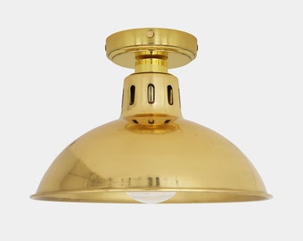 Talise Industrial Brass Ceiling Light 11.8'' (30cm) IP65