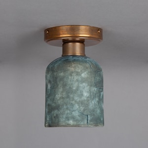 Osier Organic Ceramic Ceiling Light 4.75&#39;&#39; (11.5cm), Blue Earth