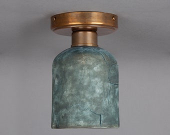 Osier Organic Ceramic Ceiling Light Blue Earth 4.75" IP20