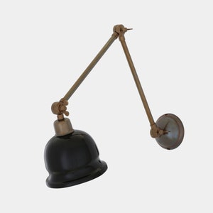 Nico Adjustable Arm Picture Light with Brass Shade