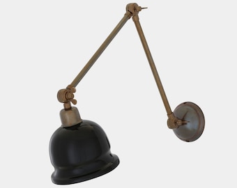 Nico Adjustable Arm Picture Light with Brass Shade