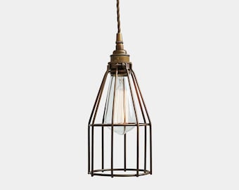 Raze Industrial Cage Vintage Pendant Light 12cm