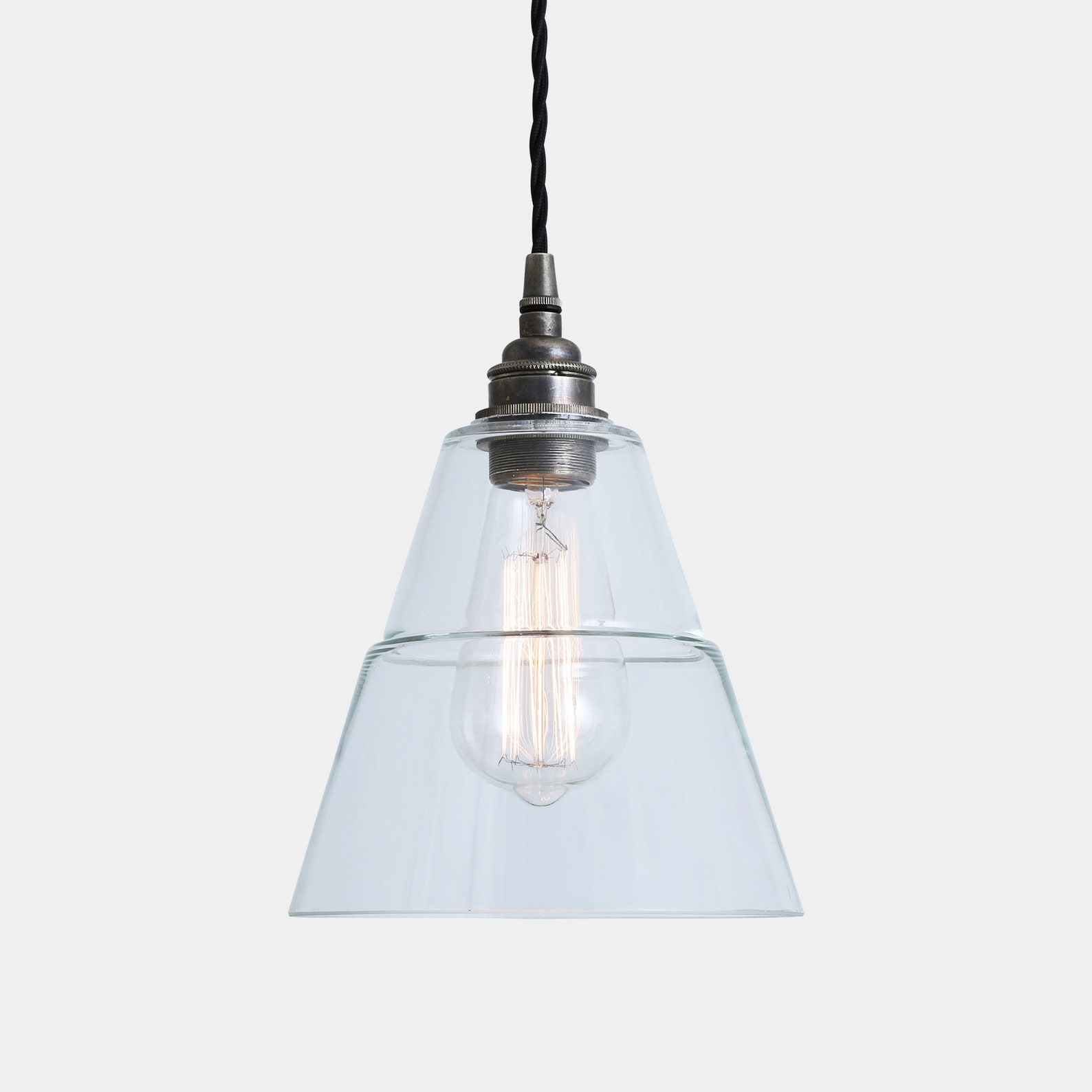 Lyx Contemporary Clear Glass Cone Pendant Light 18cm - Etsy