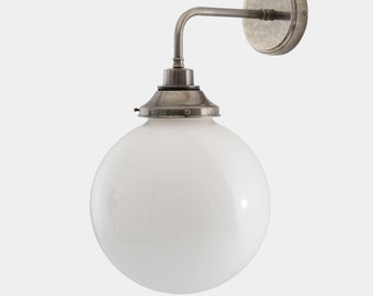 Pelagia Opal Globe Bathroom Wall Light 25cm IP44