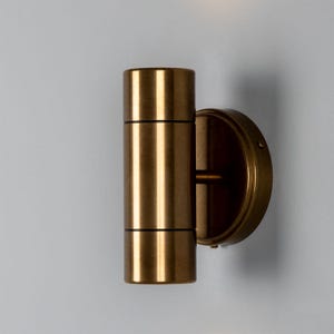 Lana Up / Down Brass Bathroom Wall Sconce IP44 / IP65