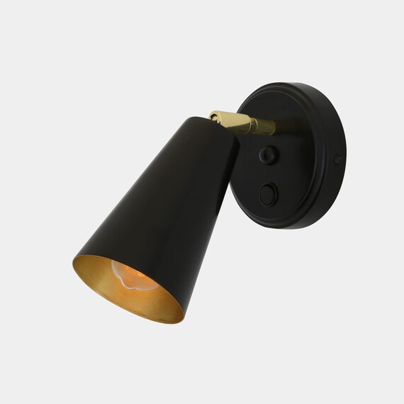 Gold wall sconce with switch best sale