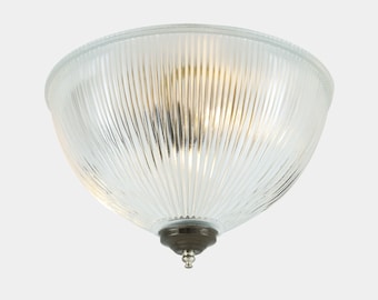 Moroni Prismatic Glass Dome Flush Ceiling Light 30cm