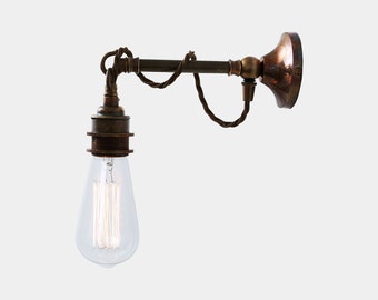 Rehau Industrial Bare Bulb Wall Light on Hook