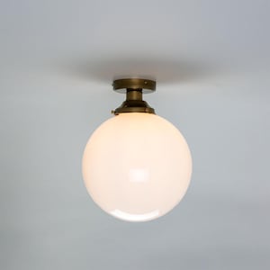 Yerevan Mid-Century Opal Globe Ceiling Light 11.8'' (30cm)