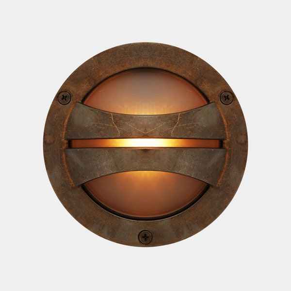 Seri Outdoor Brass Flush Wall Light 14cm IP54