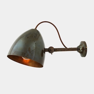 Quito Vintage Adjustable Brass Cone Wall Sconce