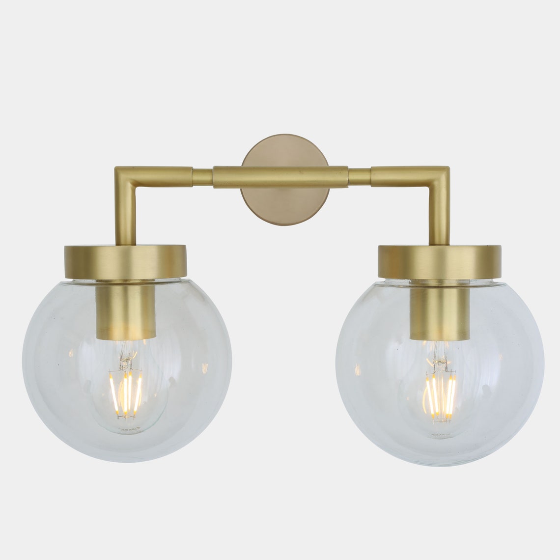 Jordan Double Glass Globe Bathroom Wall Light IP65 Etsy