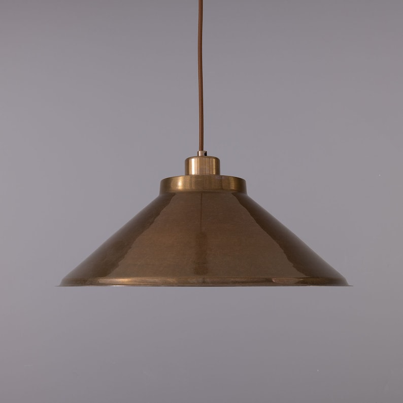 Rio Vintage Modern Brass Pendant Light 15'' 38cm image 2