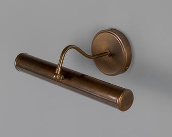 Vintage Solid Brass Picture Light, Antique Wall Lighting 14" IP20