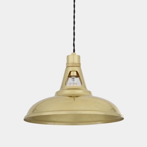 Geneva vintage industriële messing hanglamp 12&#39;&#39; (31 cm)