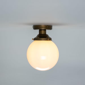 Yerevan Mid-Century Opal Globe Ceiling Light 78'' (20cm)