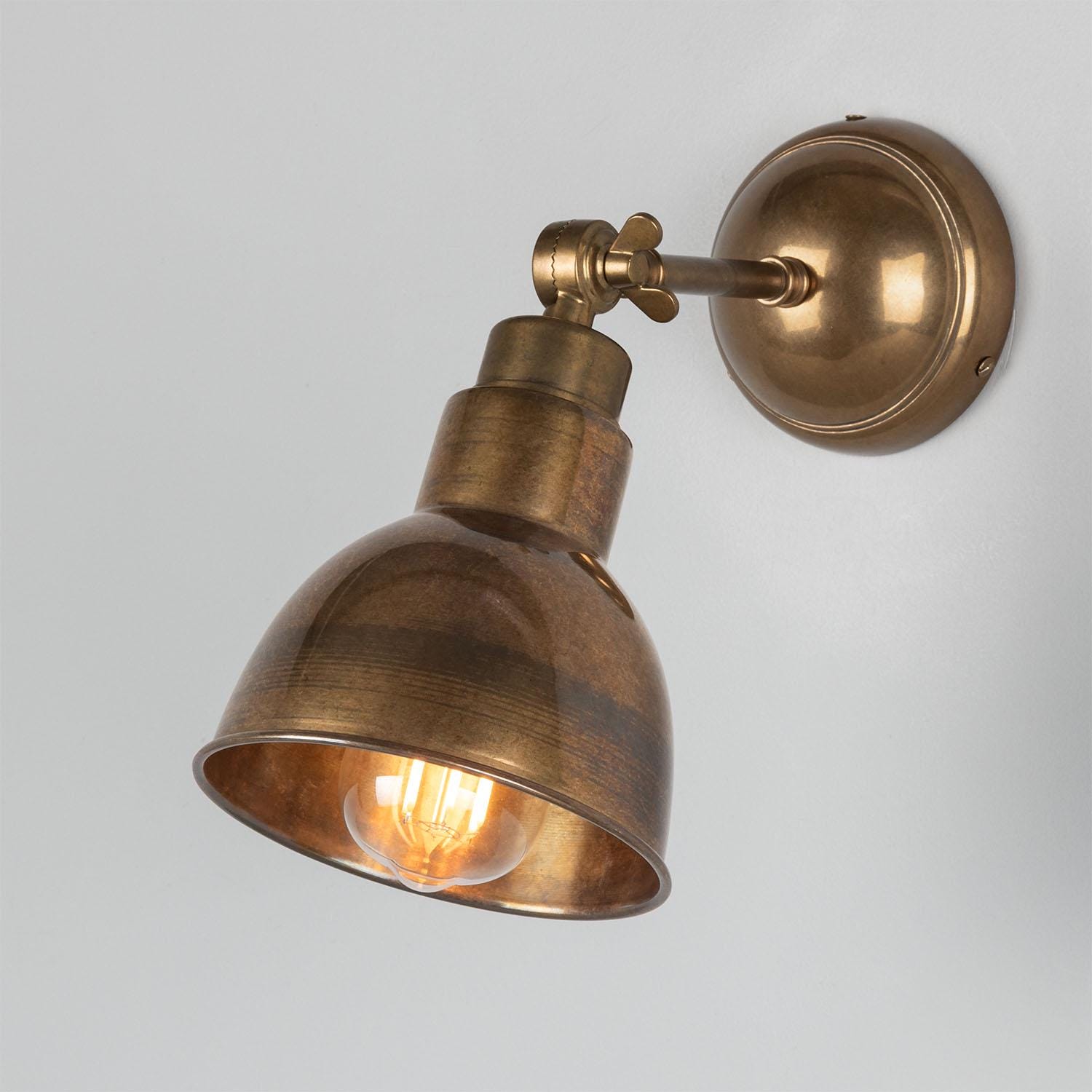 Vintage Brass Wall Sconce, Adjustable Industrial Lamp 15