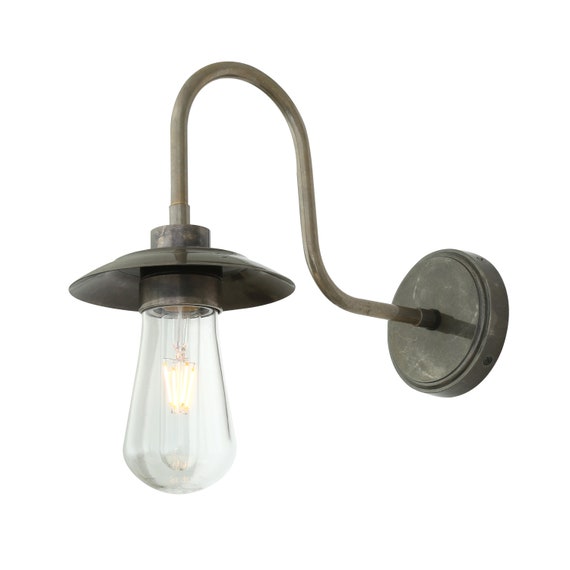 contemporary swan neck wall light