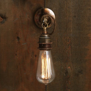 Rehau Industrial Bare Bulb Wall Light on Hook image 3