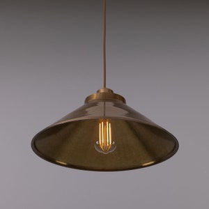 Rio Vintage Modern Brass Pendant Light 15'' 38cm image 3