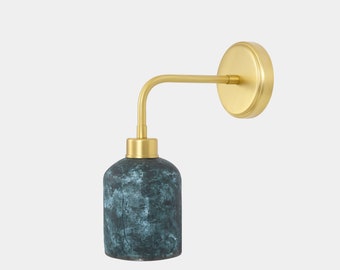 Osier Organic Ceramic Wall Sconce Blue Earth 12.25" IP20