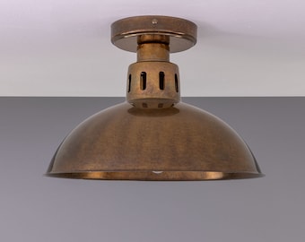 Paris Industrial Vintage Flush Ceiling Light 11.75 IP20