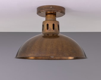 Paris Industrial Vintage Flush Ceiling Light 11.8'' (30cm)