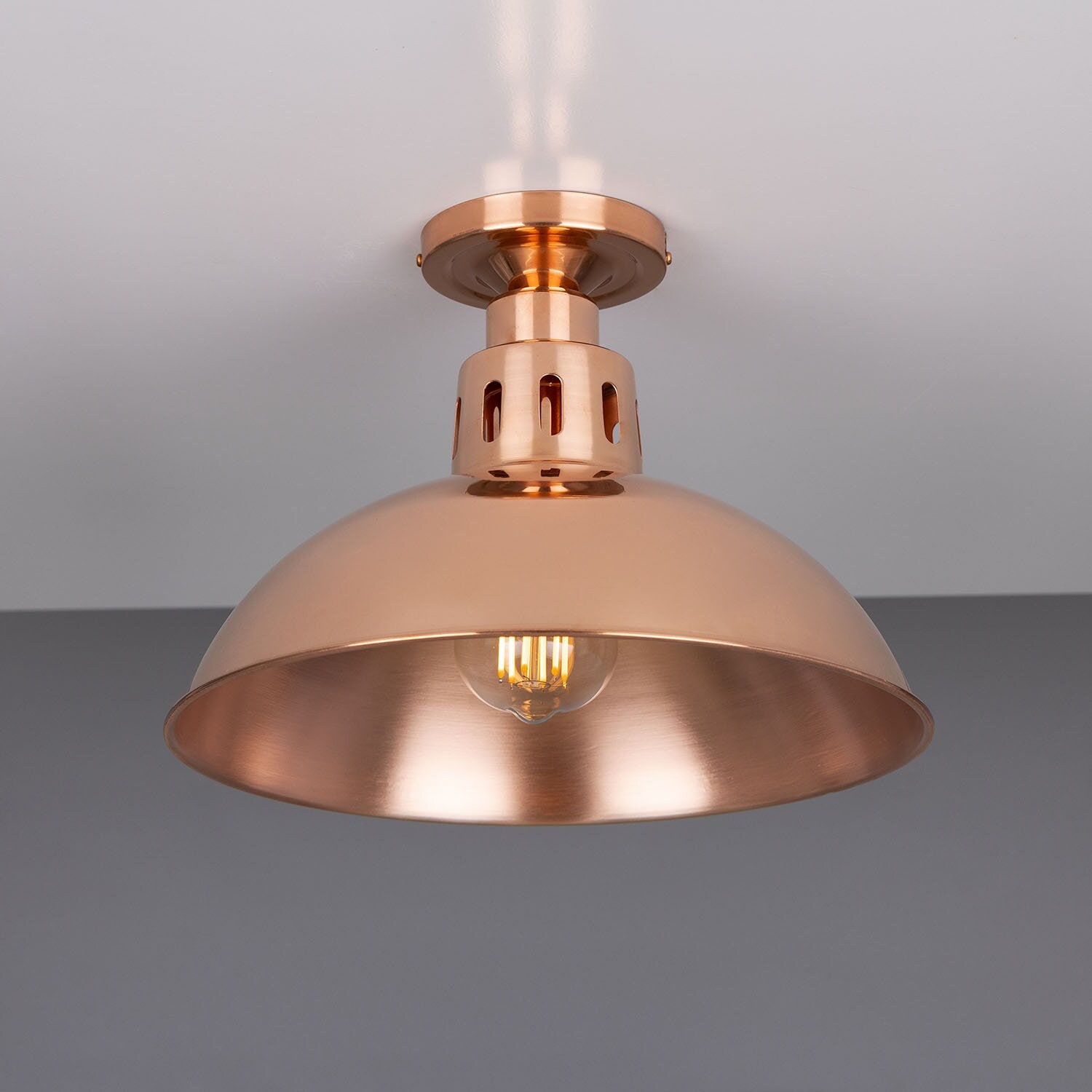 Copper flush light deals