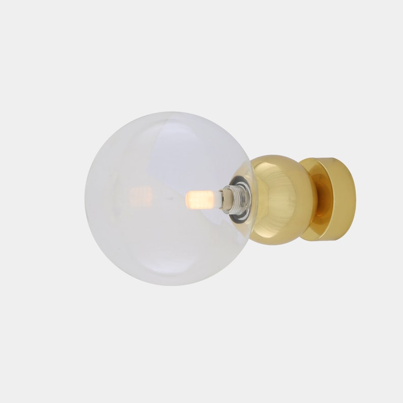 Helena Glass Ball Wall Light 15cm Glass Options Etsy