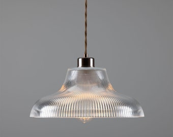 Mono Industrial Railway Glass Pendant Light 11.8'' (30cm)