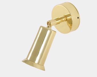 Jasper Modern Brass Wall Spotlight with Swivel