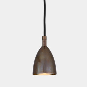 Lainio Small Modern Brass Cone Pendant Light 7cm
