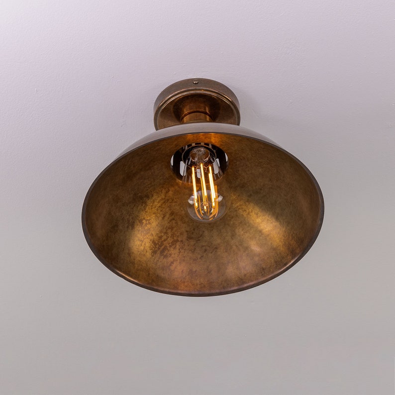 Paris Industrial Vintage Flush Ceiling Light 11.8'' 30cm image 4