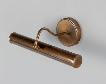 Elle Picture Light / Vintage Antique Picture Wall Light / Solid Brass / 5 Color Finishes / 14&quot; (35.5cm)