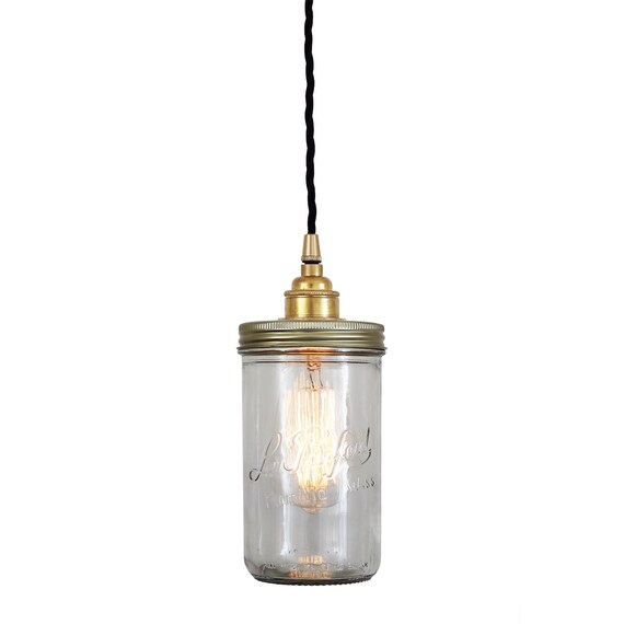 Jam Jar Pendant Light Etsy