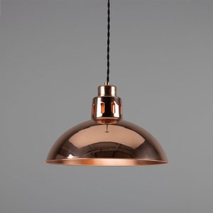 Berlin Vintage Copper Dome Pendant Light 30cm Copper