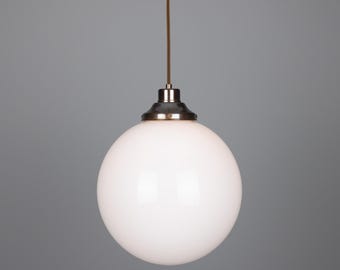 Gentry Opal Glass Globe Pendant Light 12" IP20