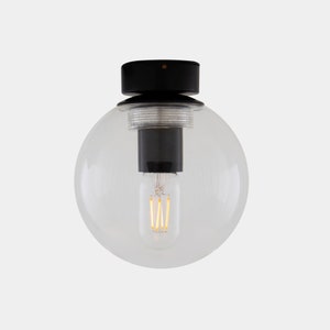 Venice Glass Globe Flush Ceiling Light 6.7&#39;&#39; (17cm)