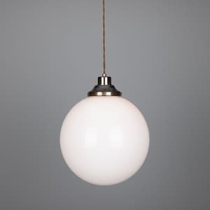 Gentry Opal Glass Globe Pendant Light 30cm