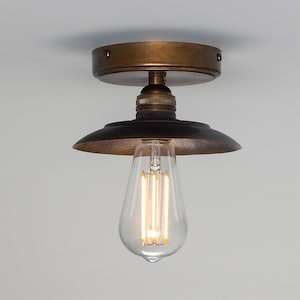 Reznor Industrial Exposed Bulb Flush Ceiling Light