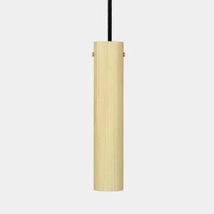 Lampe à suspension élancée Royce, laiton