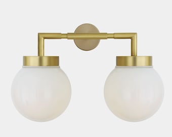 Jordan Double Glass Globe Bathroom Wall Light IP65