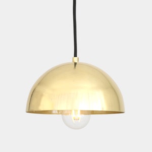 Maua Mid-Century Brass Dome Pendant Light 7.75&#39;&#39; (20cm)