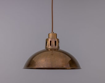 Paris Vintage Industrial Brass Pendant Light 30cm