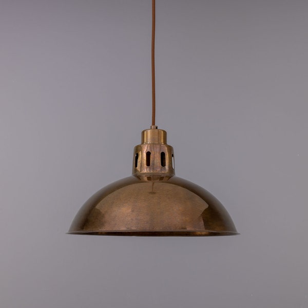 Paris Vintage Industrial Brass Pendant Light 11.8'' (30cm)