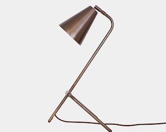 Astana Industrial Adjustable Brass Table Lamp