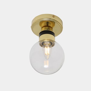 Ayr Globe Flush Bathroom Ceiling Light 4.7'' (12cm) IP65