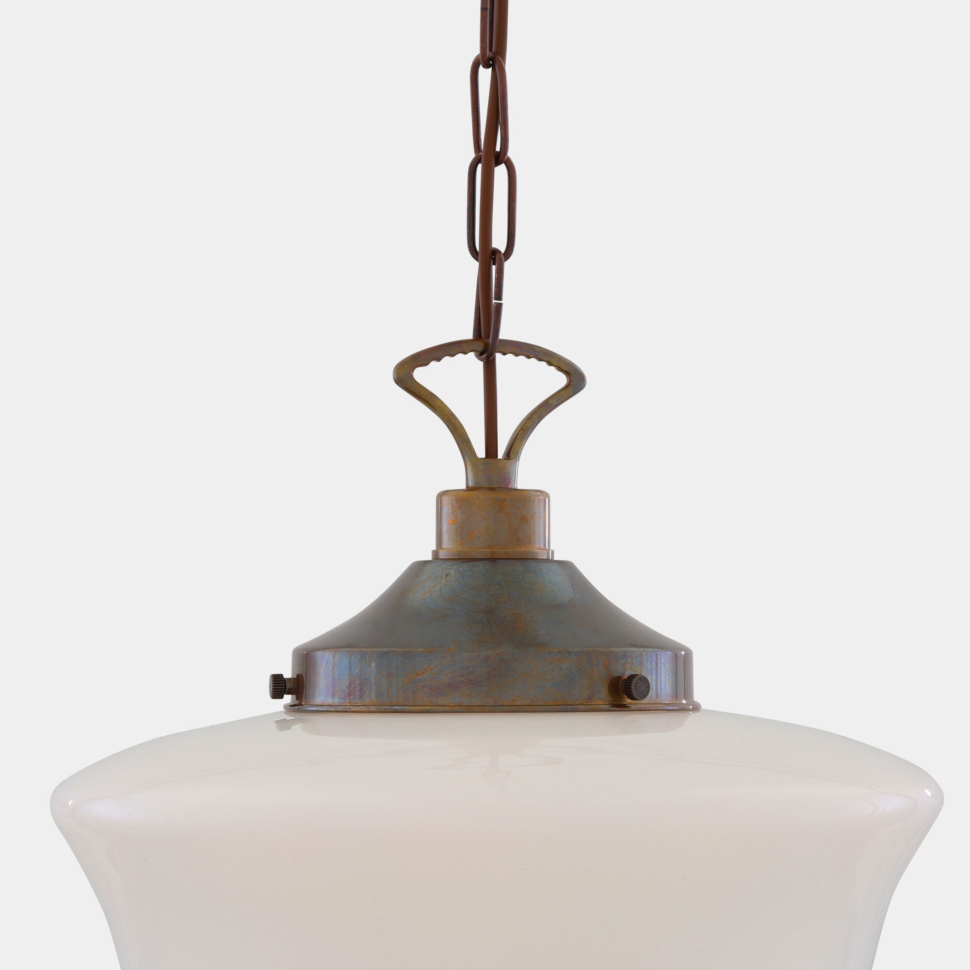 1920 s Schoolhouse Opal Glass Pendant Light 35cm Etsy Australia