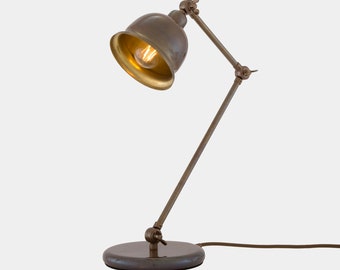 Dale Vintage Brass Bell Shade Table Lamp